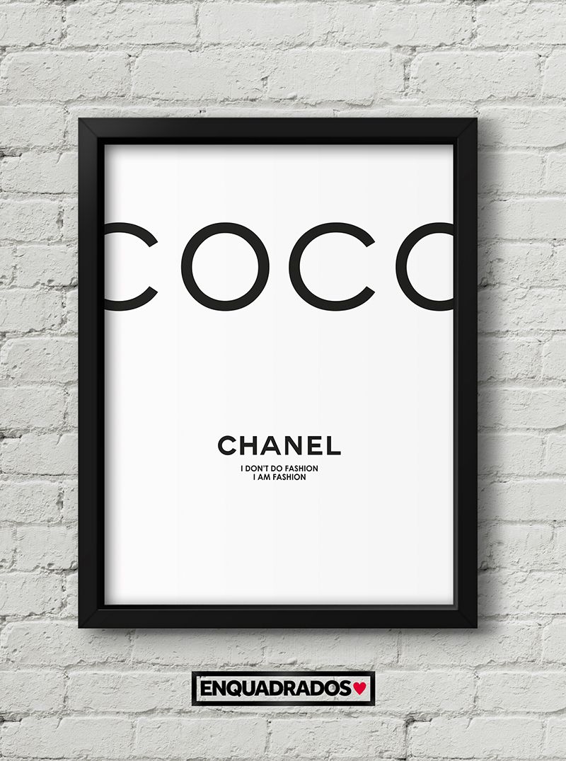 Quadro Coco Chanel decorativos