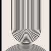 Quadro Geométrico Linhas Curvas decorativos