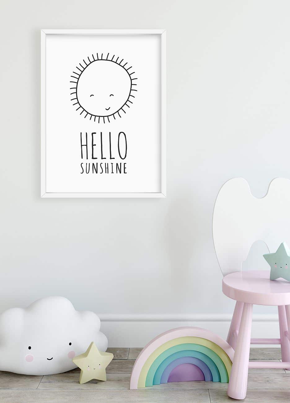 Quadro Infantil Hello Sunshine decorativos