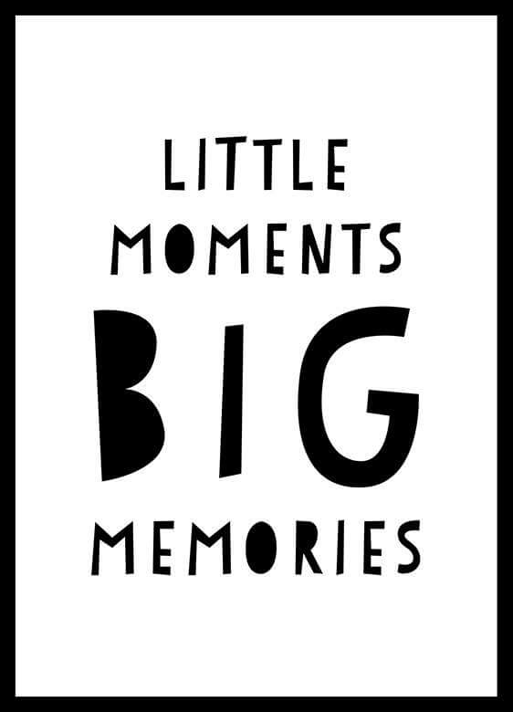 Quadro Infantil Little Moments Big Memories decorativos